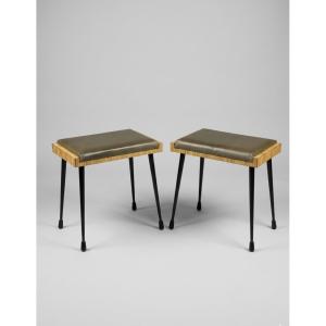 Pair Of Vintage 50's Stools.