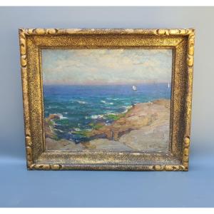 Marine Painting, Marseille, Adolphe Louis Gaussen.