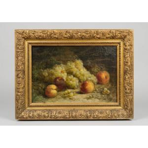 Tableau nature morte aux raisins  XIX siècle. 