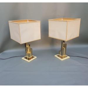 Paire de lampes vintage Italie Stilkronen. 