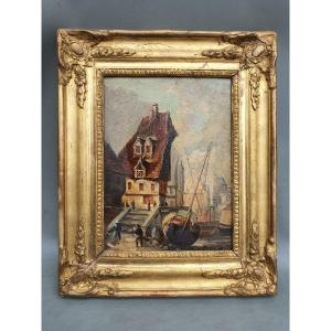 Tableau marine Normandie, Mer du Nord J Colin.