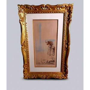 Tableau art déco  gravure épreuve d artiste, Louis Icart.