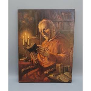 Painting Depicting A Bishop, By Otto Kirchner.