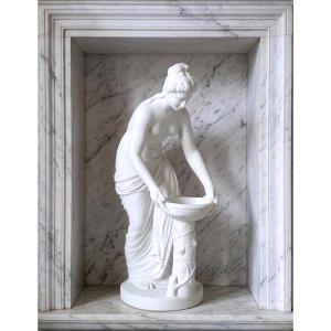 Neoclassical Marble Sculpture, Hestia Or Vesta