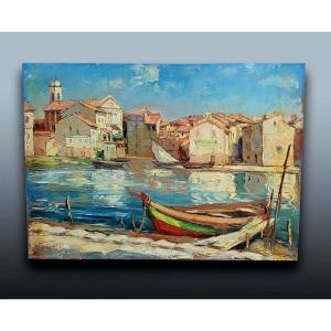 Tableau marine Martigues Maurice Barle
