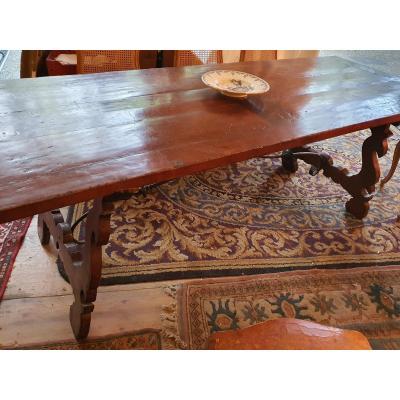 Monastery Walnut Table, Italian Table.