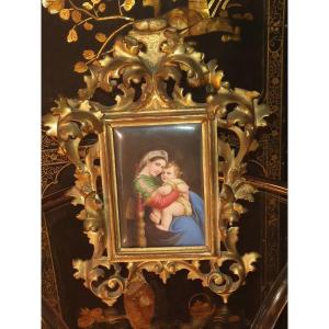 Virgin Painting Raphael Italian Frame.