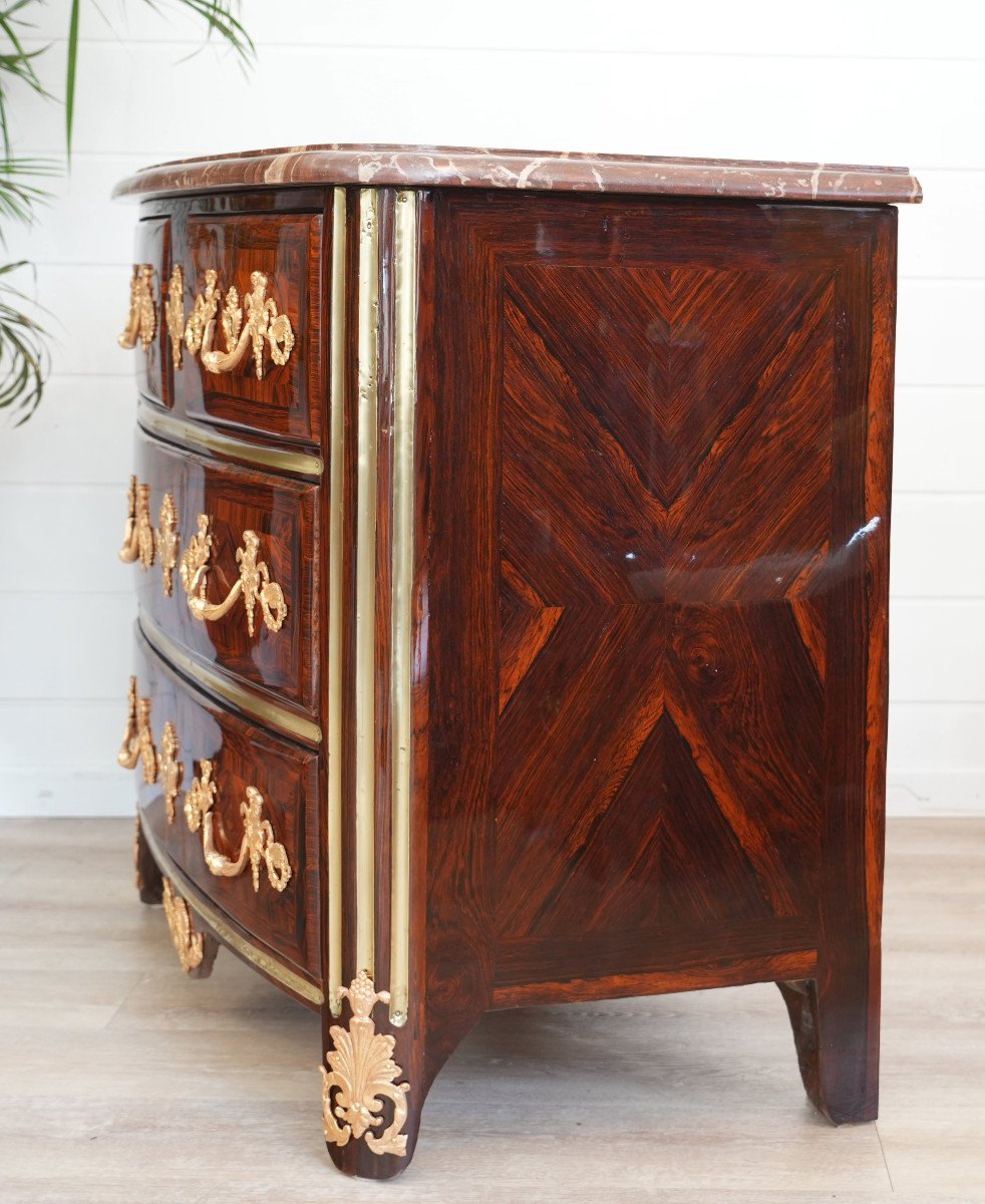 Petite commode régence en palissandre-photo-2