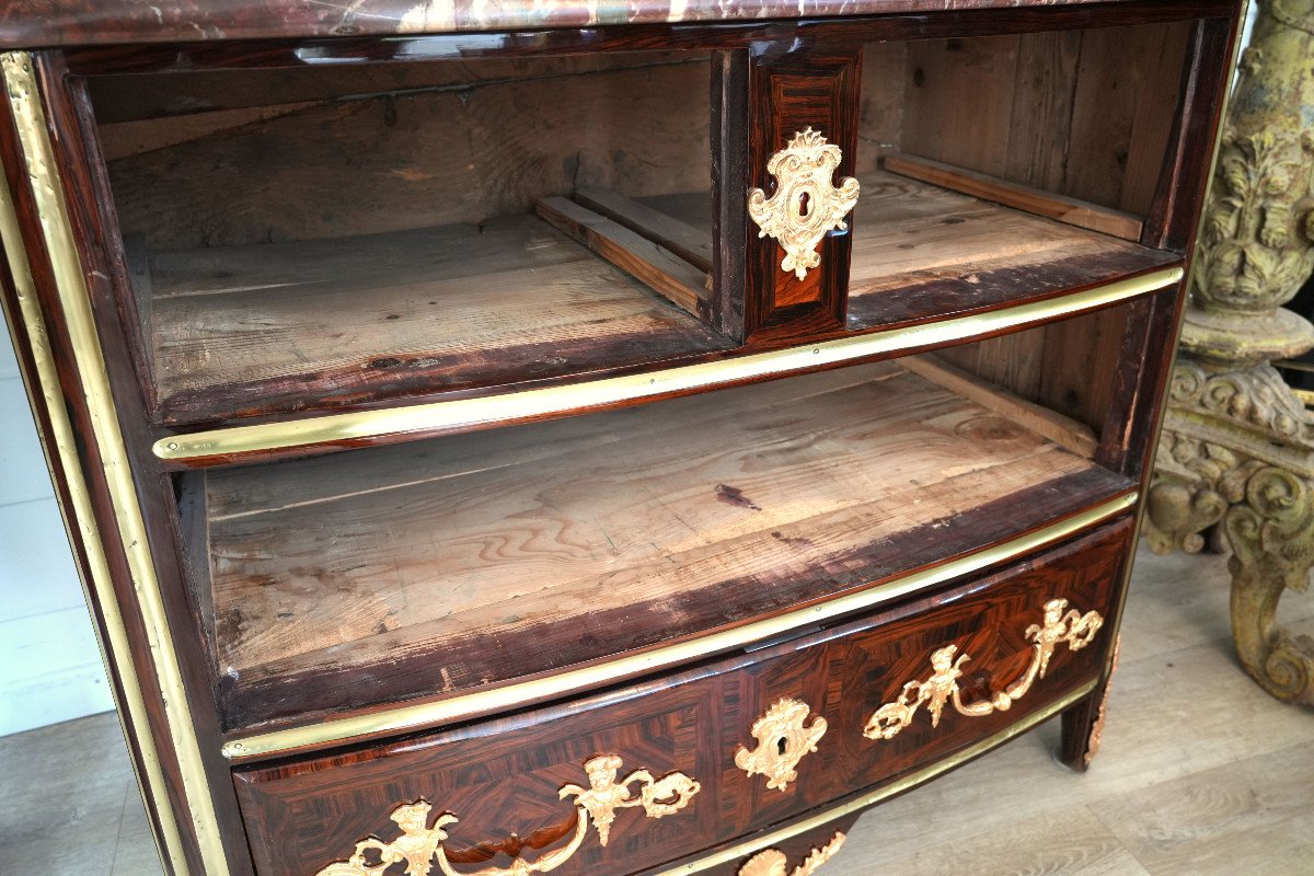 Petite commode régence en palissandre-photo-6