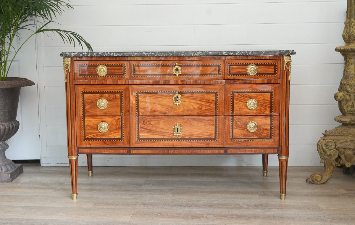 Louis XVI Commode Stamped Jb.vassou-photo-2