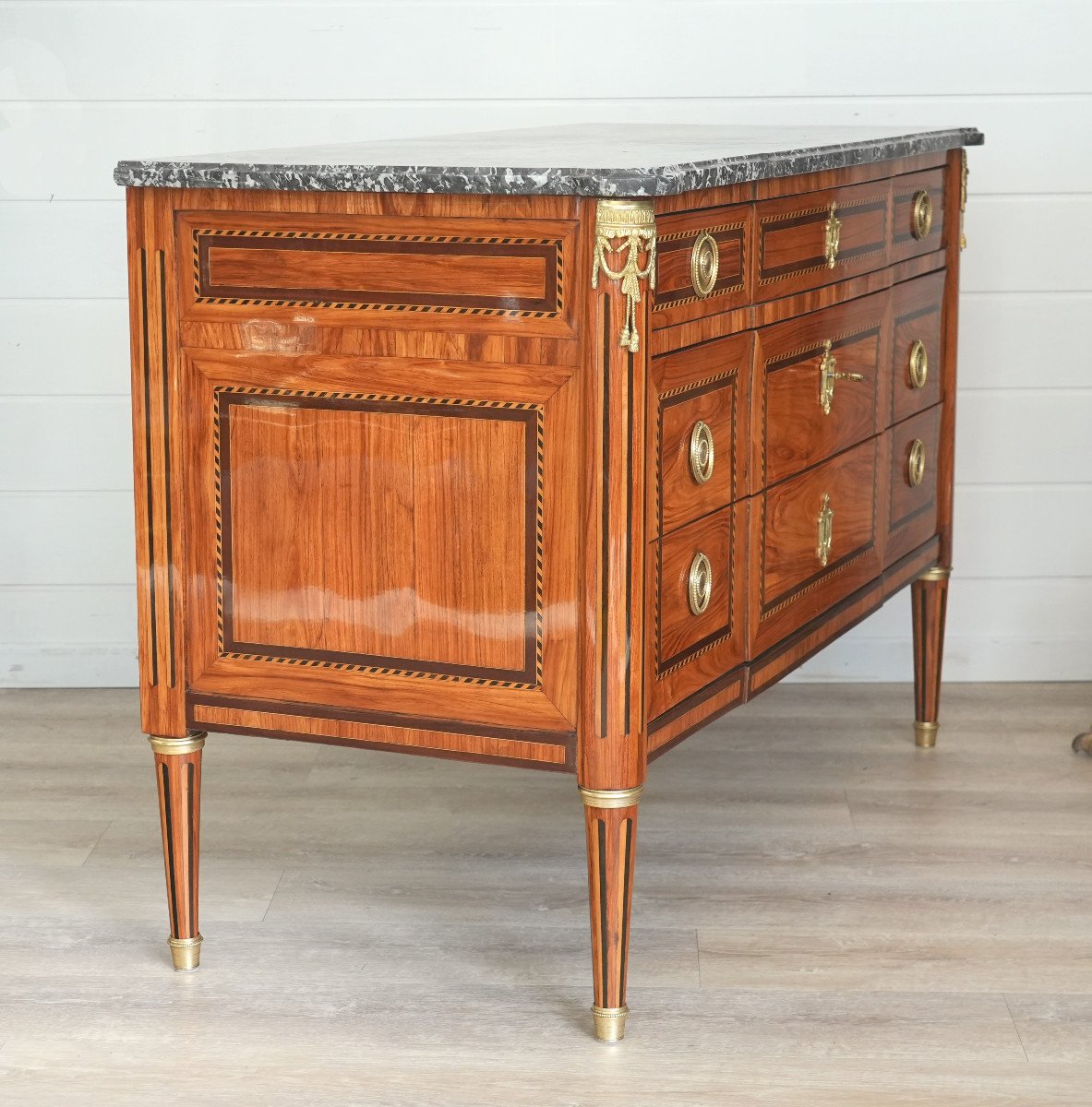 Louis XVI Commode Stamped Jb.vassou-photo-4