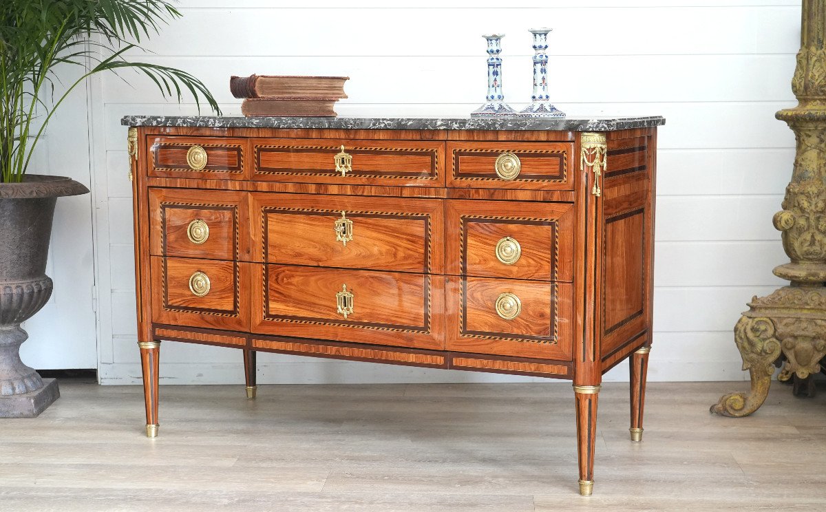 Louis XVI Commode Stamped Jb.vassou