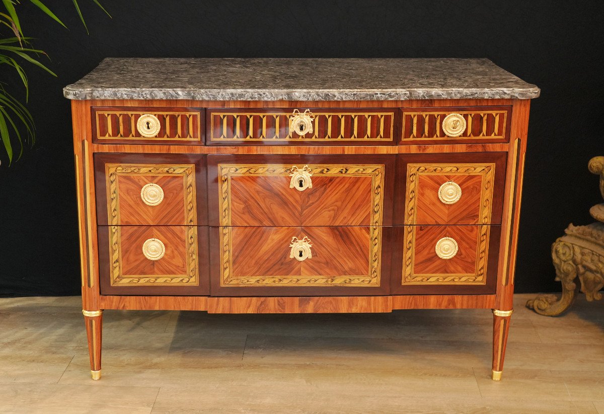 Louis XVI Chest Of Drawers Stamped F.a . Yon-photo-4