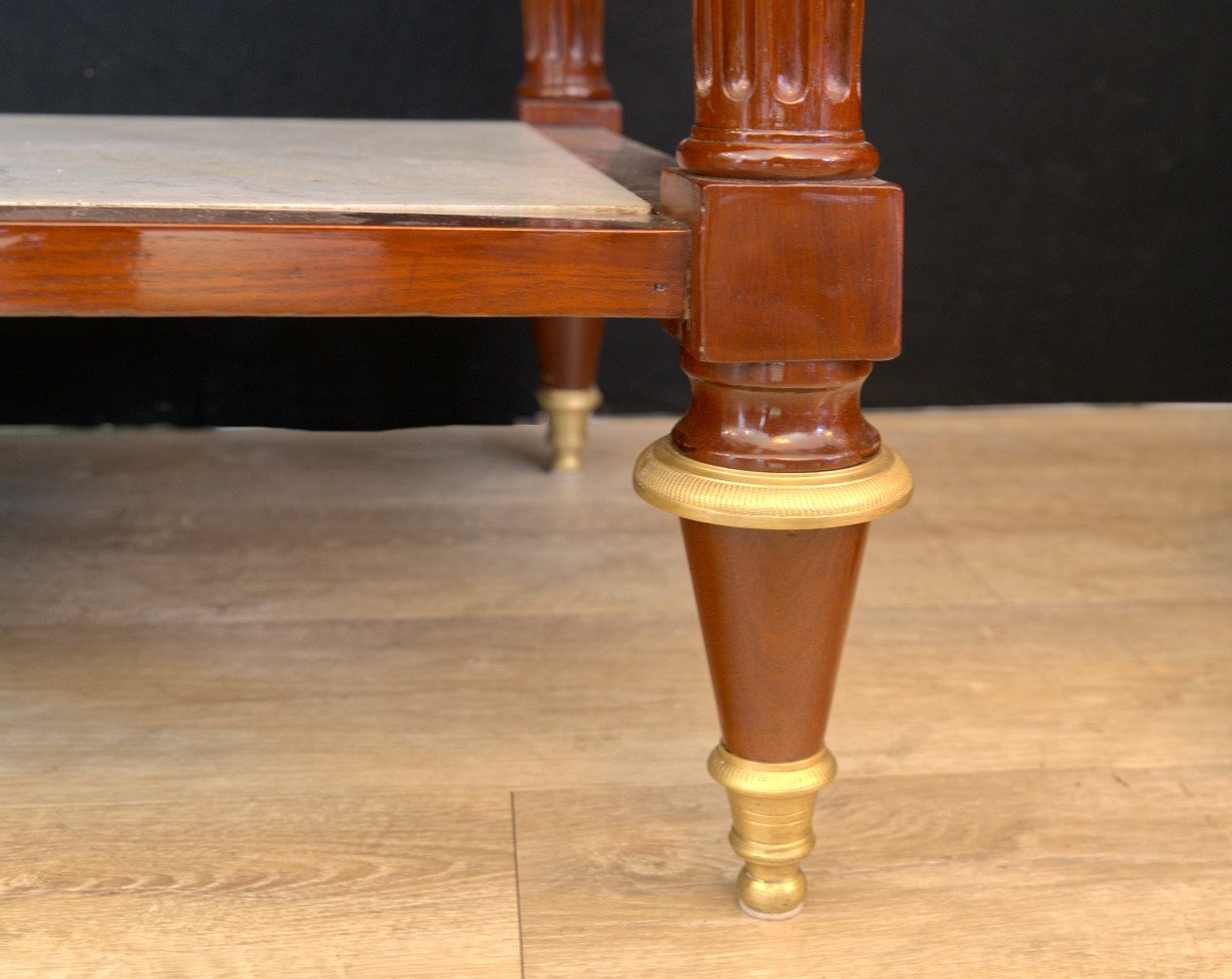 Imposing Louis XVI Console In Mahogany-photo-5