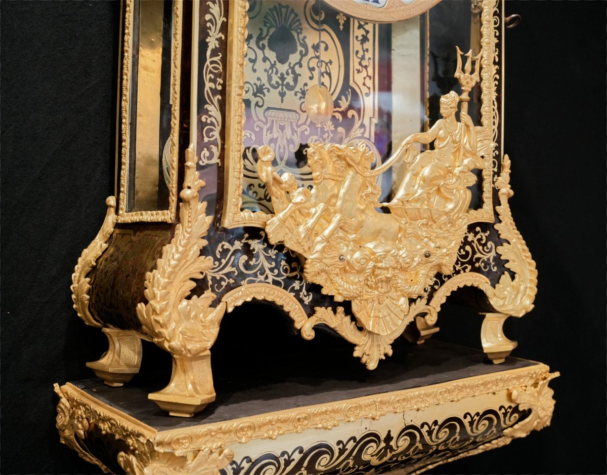 Regency Period Cartel Clock 130cm-photo-3