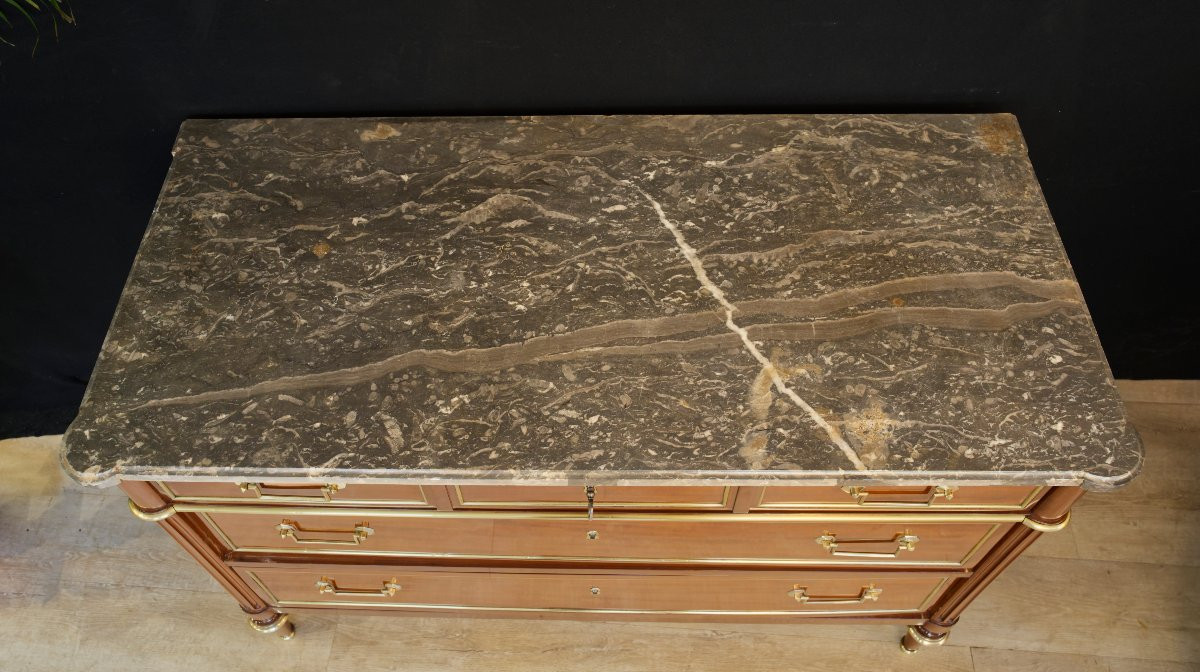 Commode Louis XVI en acajou-photo-2