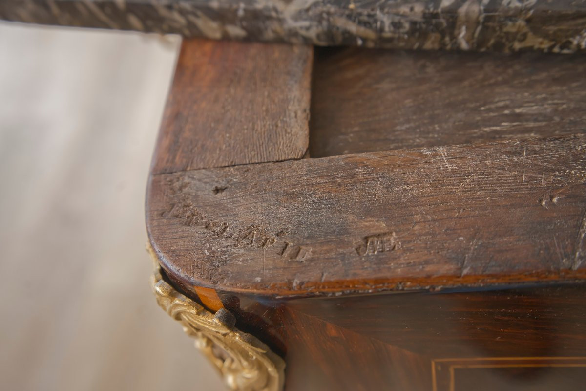 Louis XV Commode Stamped Lapie-photo-7