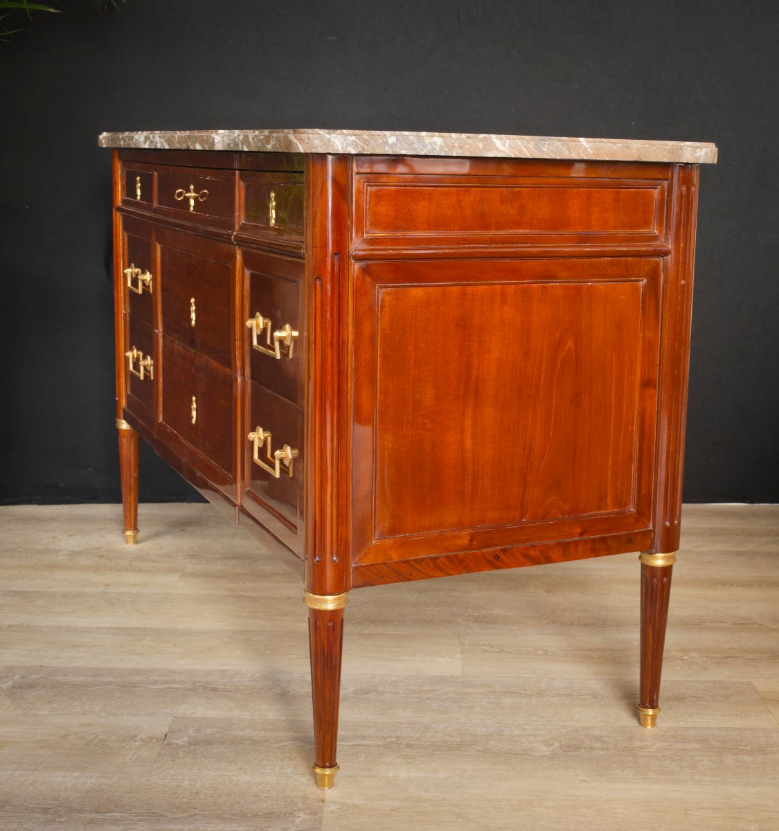 Commode Louis XVI en acajou-photo-2