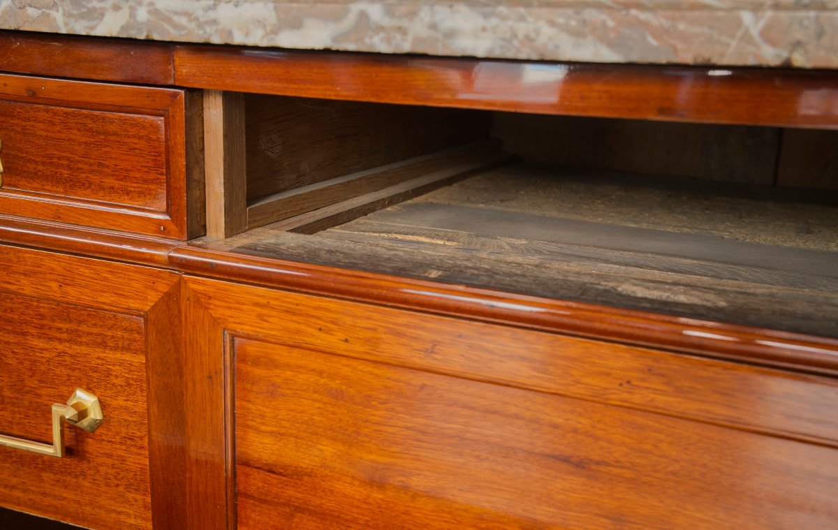 Commode Louis XVI en acajou-photo-8