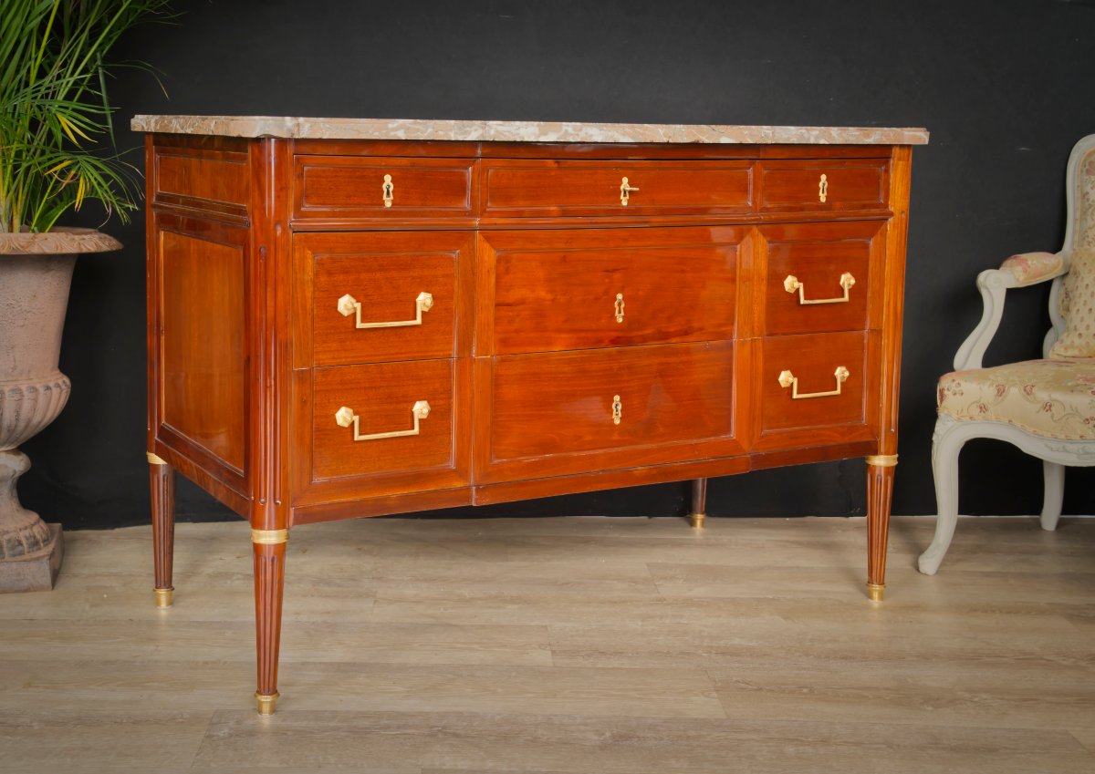 Commode Louis XVI en acajou