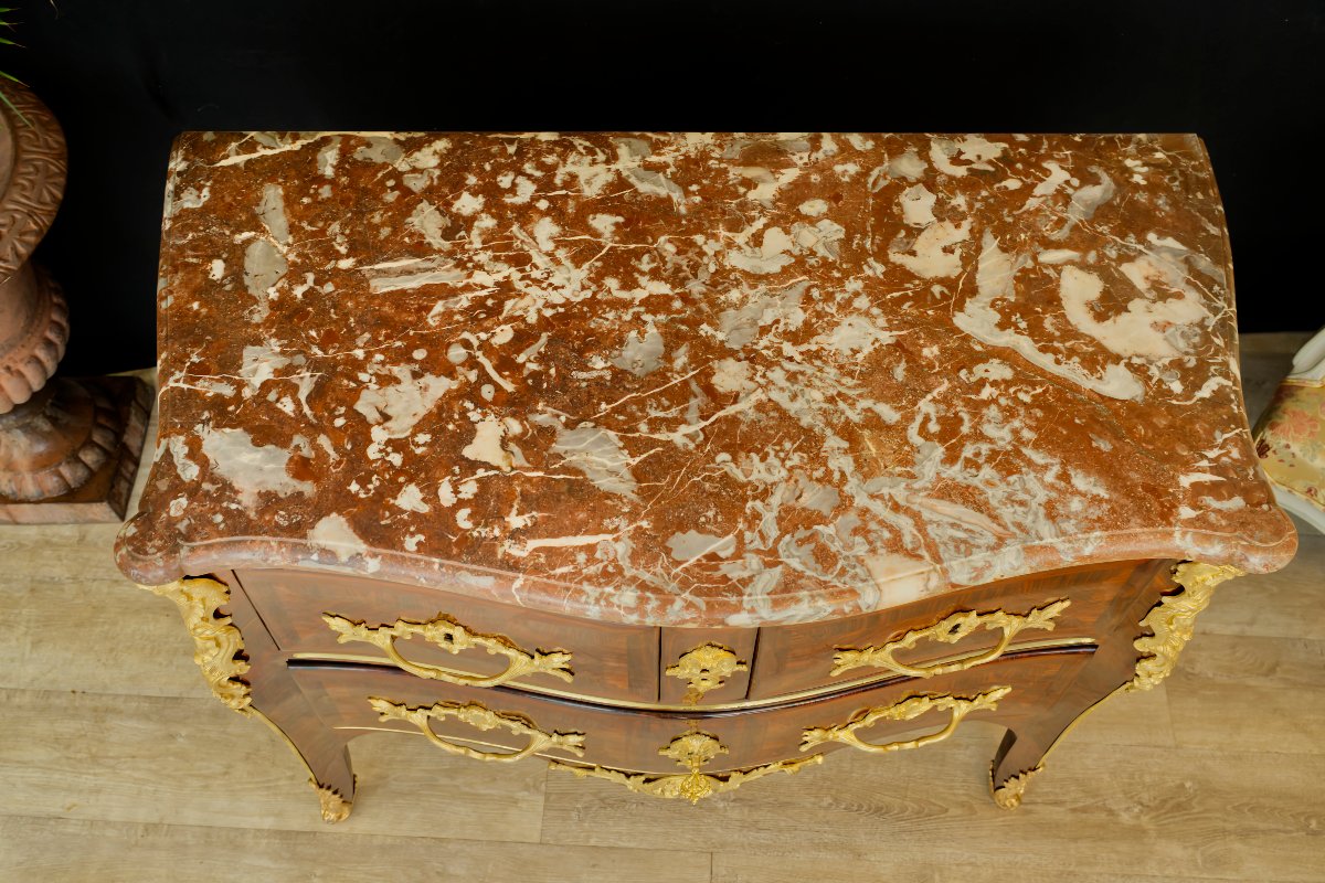 Regency Chest Of Drawers Stamped "hedouin"-photo-2
