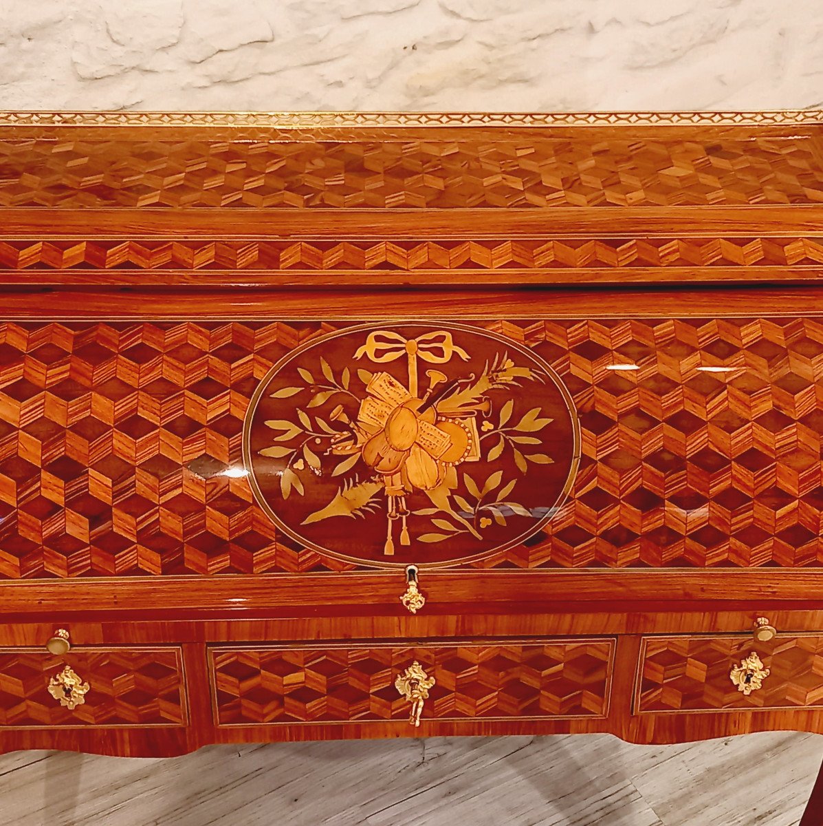 Louis XV Cylinder Desk-photo-3