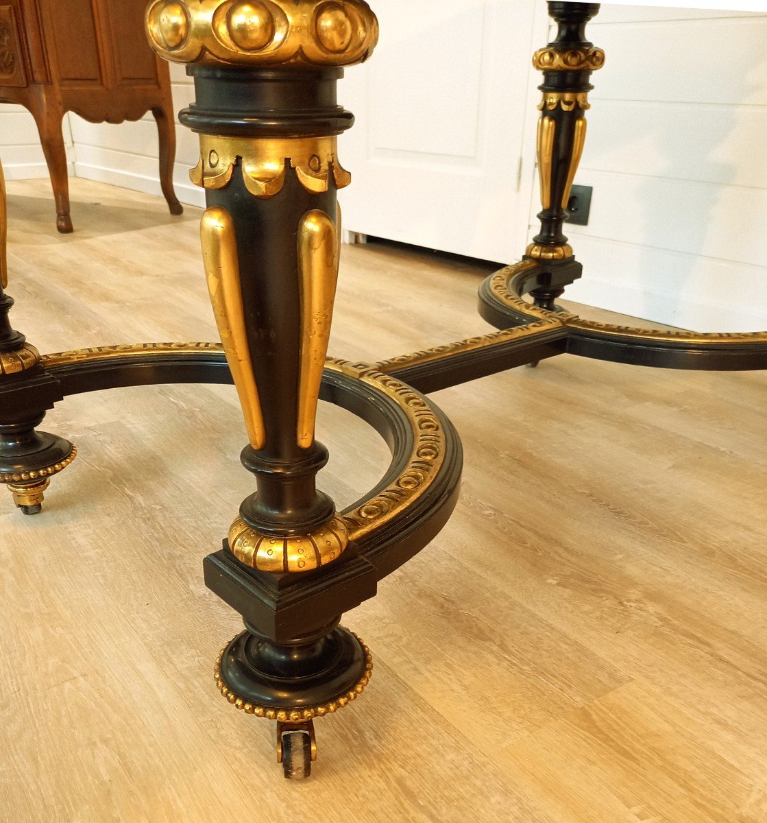 Napoleon III Black And Gold Table-photo-5