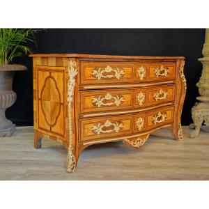 Commode Régence à plateau bois