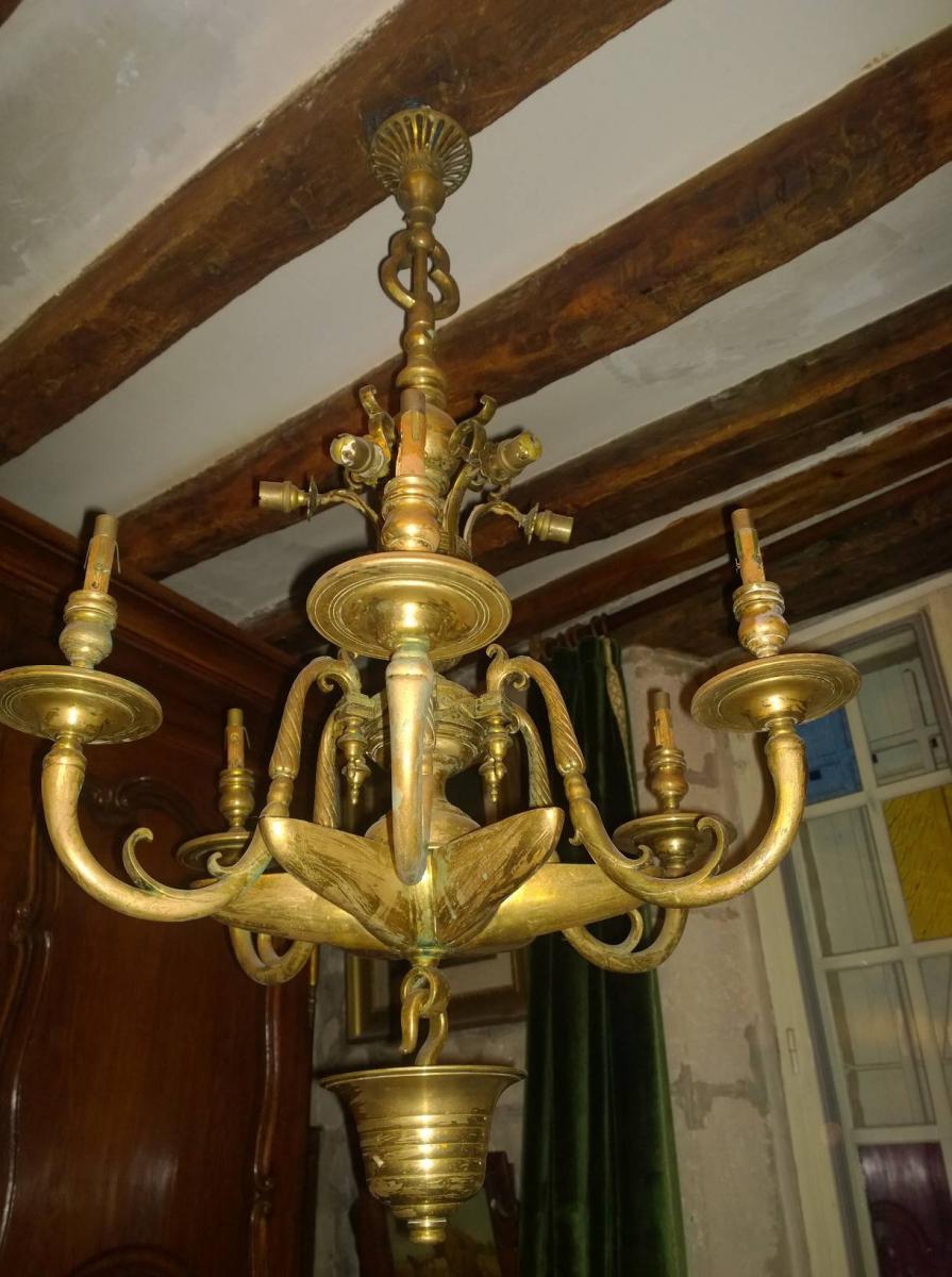 Synagogue From Chandelier Brass And Bronze