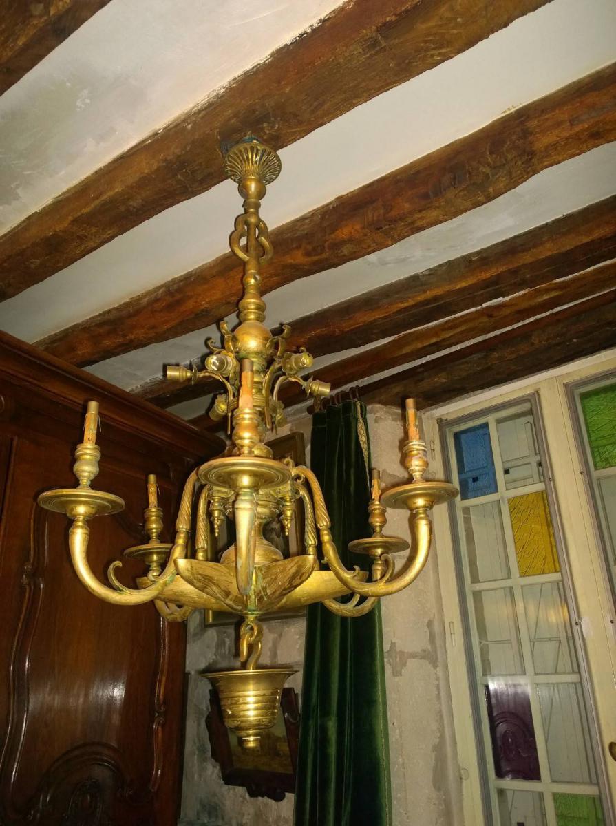 Synagogue From Chandelier Brass And Bronze-photo-2