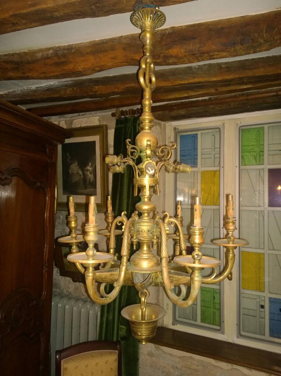 Synagogue From Chandelier Brass And Bronze-photo-3