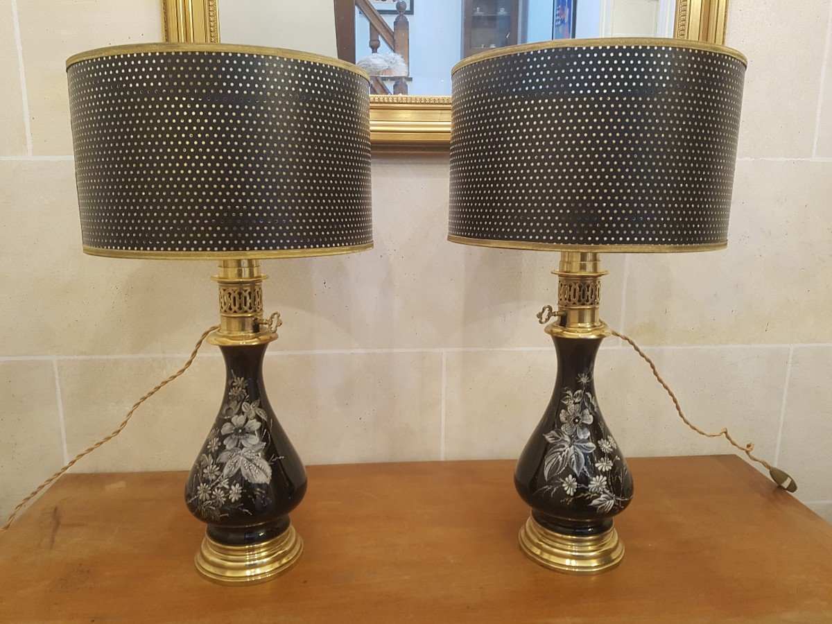 Paire De Lampes D’époque Napoléon III.-photo-3