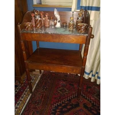 Table De Toilette En Acajou  - XIXème Siècle.-photo-2