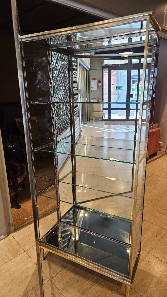 Brass Display Cabinet Signed Masson.-photo-1