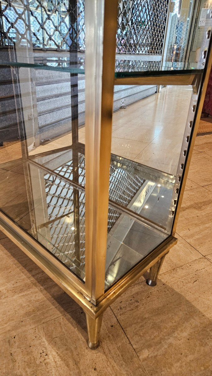 Brass Display Cabinet Signed Masson.-photo-6