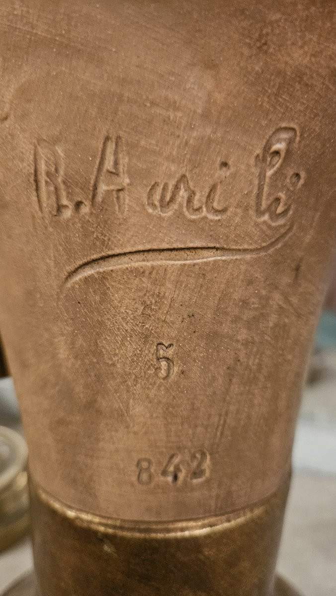Buste en terre cuite signé R. AURILI début XXème-photo-3