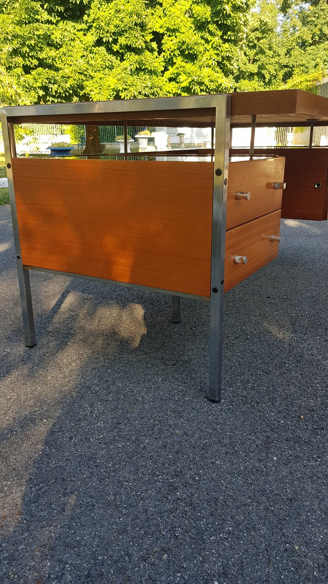 Bureau Plat Design Italien Vers 1970.-photo-1