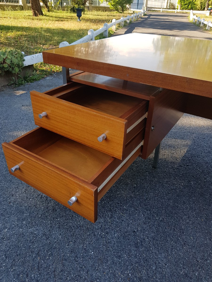 Bureau Plat Design Italien Vers 1970.-photo-3