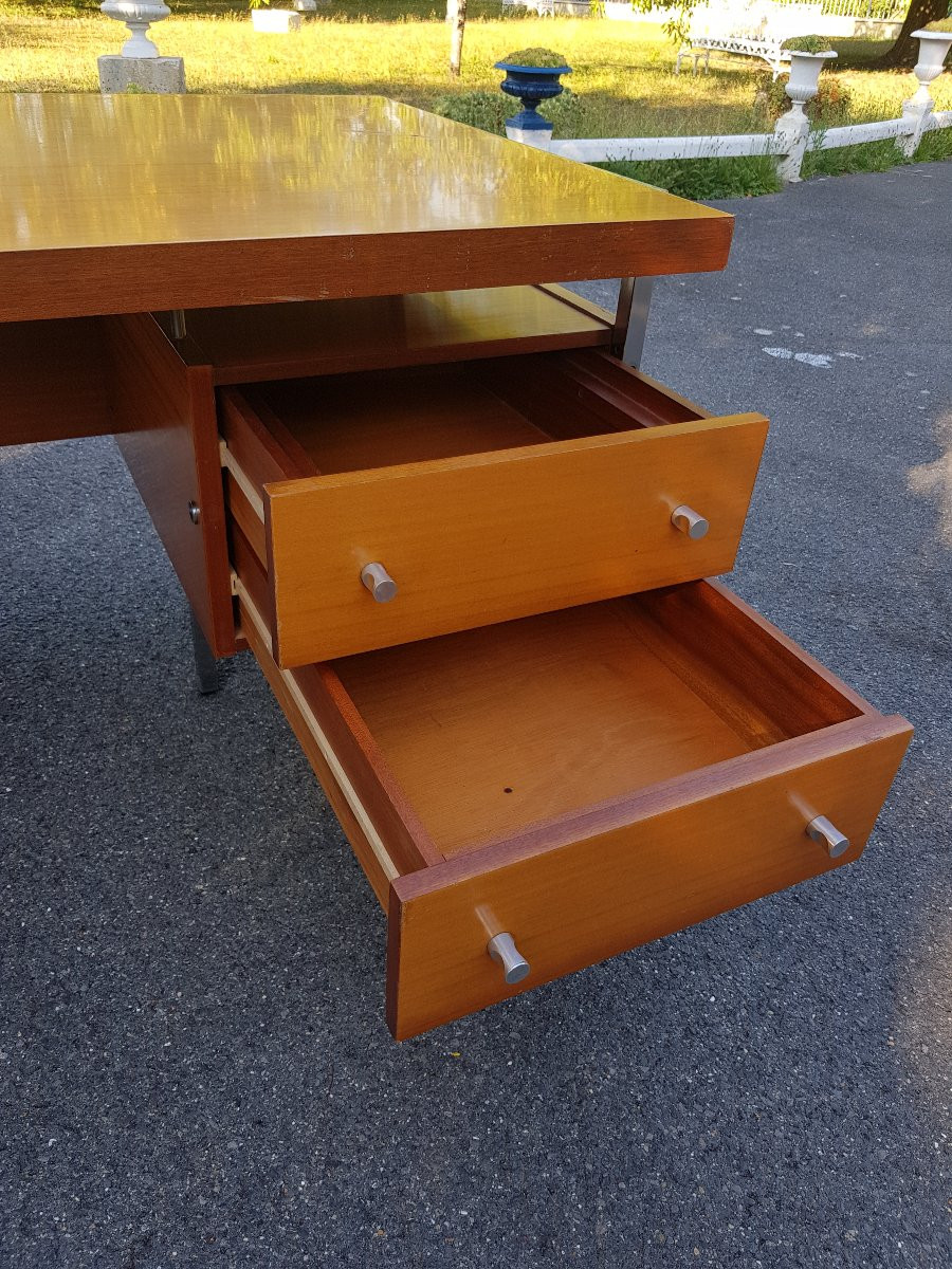 Bureau Plat Design Italien Vers 1970.-photo-4
