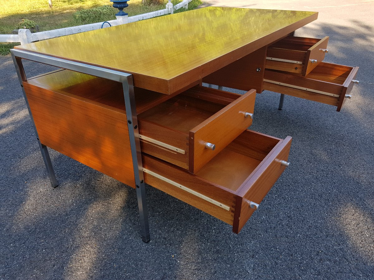 Bureau Plat Design Italien Vers 1970.-photo-5