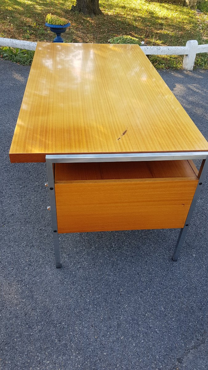 Bureau Plat Design Italien Vers 1970.-photo-8