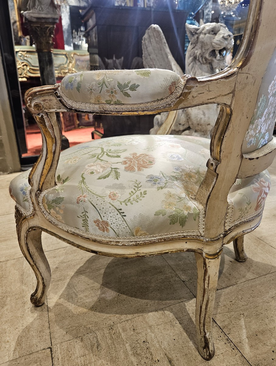 Living Room In Lacquered And Gilded Wood From The Napoleon III Period.-photo-2