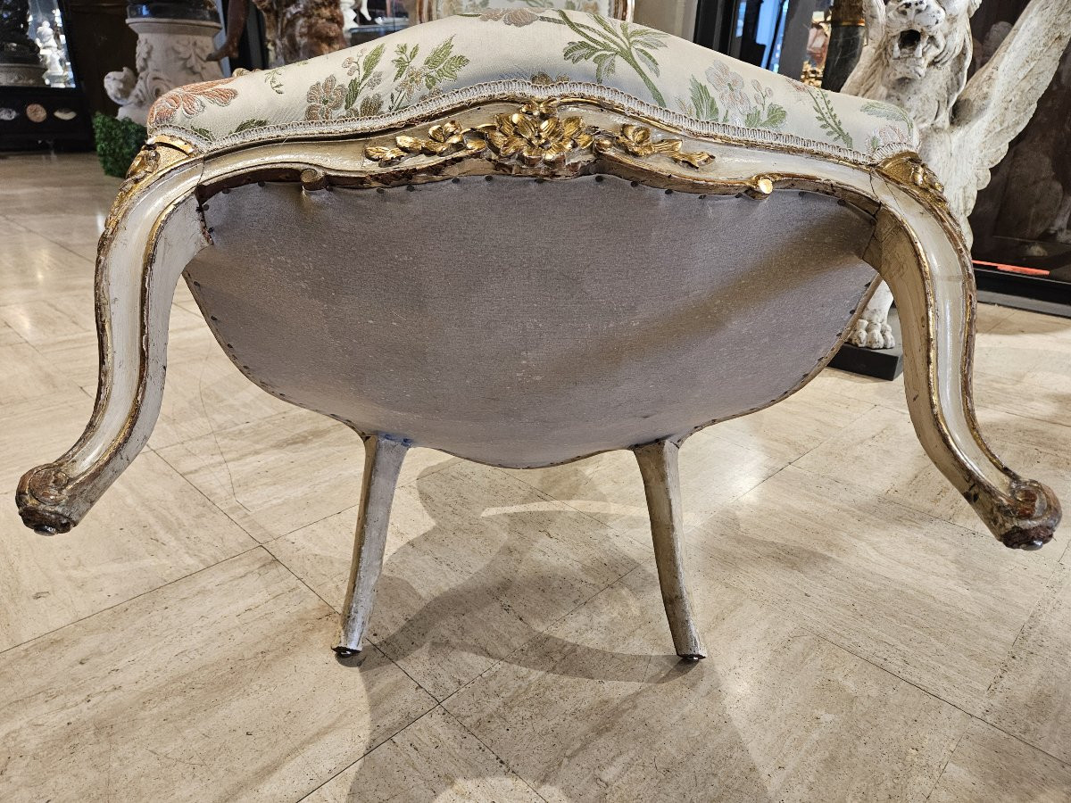 Living Room In Lacquered And Gilded Wood From The Napoleon III Period.-photo-3