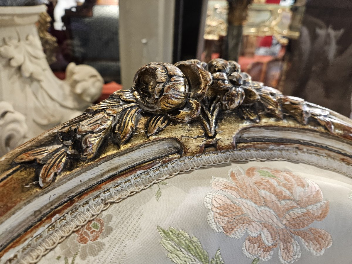 Living Room In Lacquered And Gilded Wood From The Napoleon III Period.-photo-6