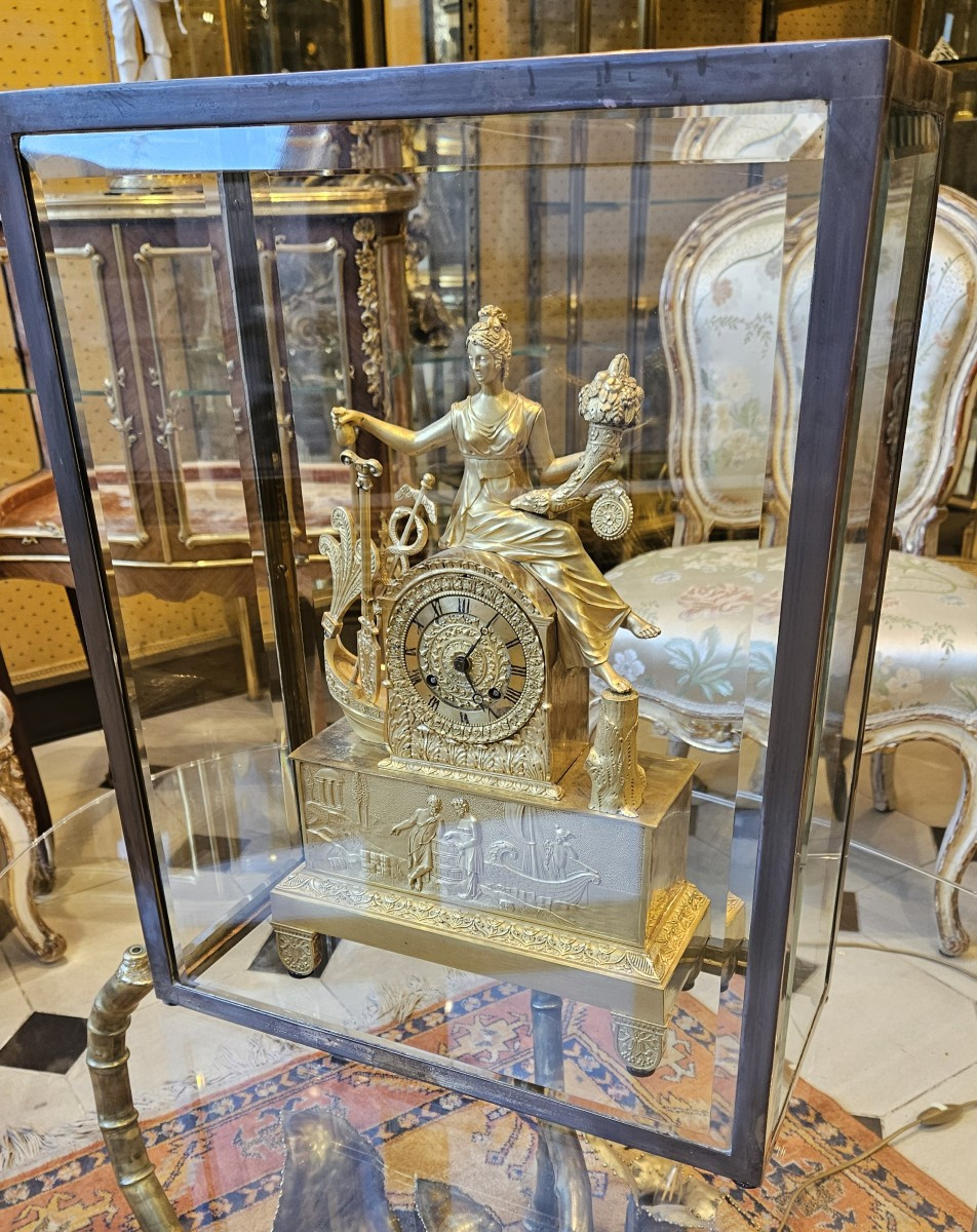 Petite vitrine à poser en laiton pour objet précieux, pendule ..-photo-4