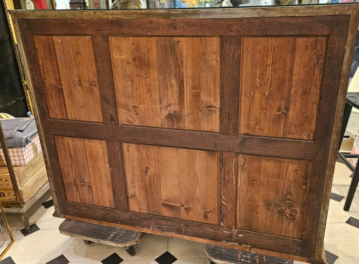 Grande Vitrine De Présentation  en acier poli.Fin du XIX°Siècle-photo-2