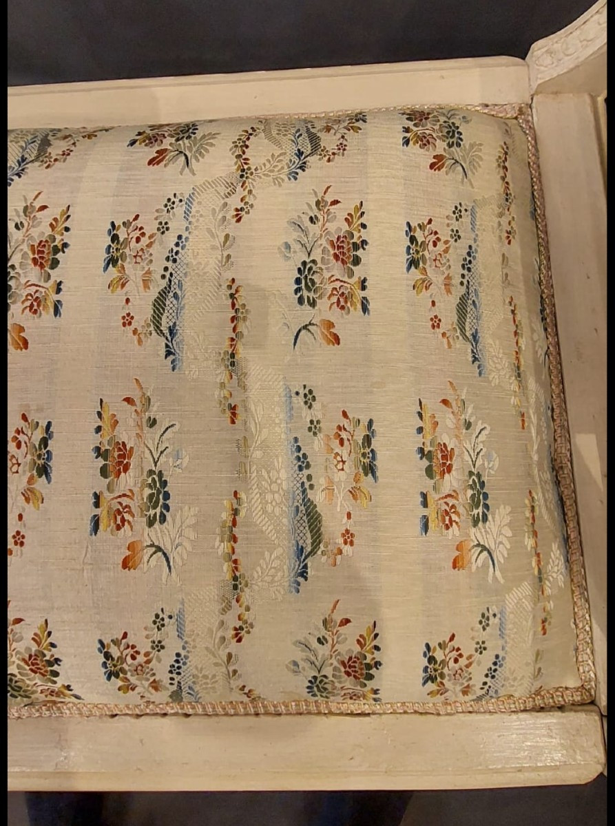 Banquette de piano de style Louis XVI. Epoque 1900.-photo-4