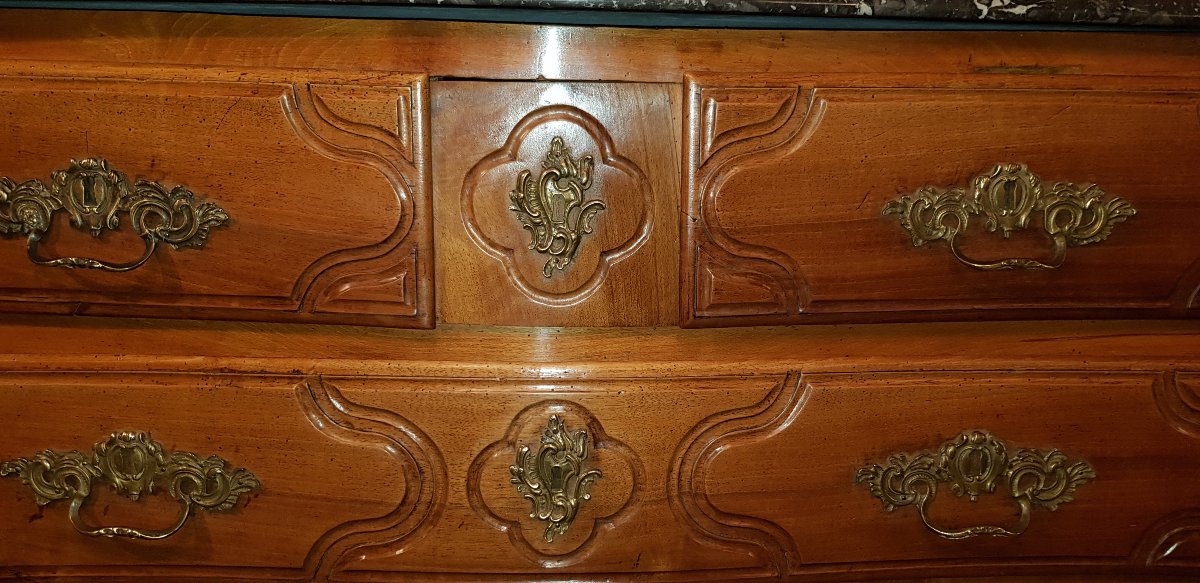 Commode Parisienne d'époque Régence En Noyer. -photo-6