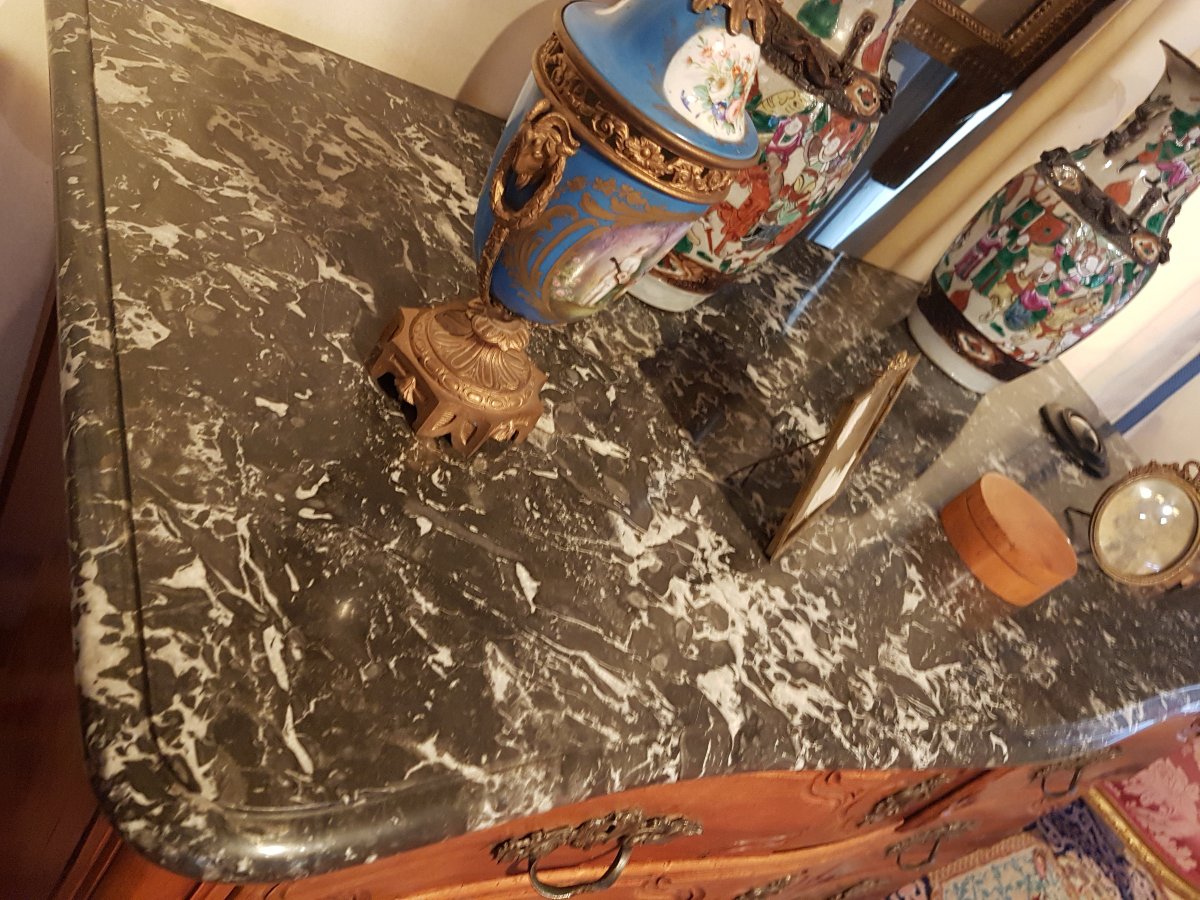 Commode Parisienne d'époque Régence En Noyer. -photo-7