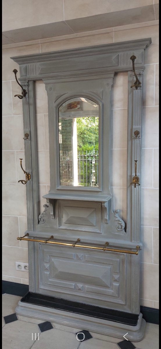 Vestiaire d’époque Napoléon III bois peint.-photo-3